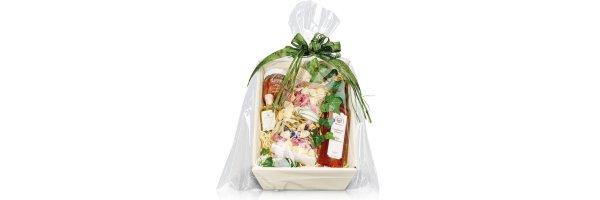Zubehör - Holzwolle/Sizzle-Pak, Klarsichtfolie, Geschenkbänder