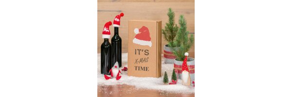 weihnachtliche Wein- und Geschenkverpackungen