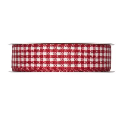 Geschenkband Karo rot