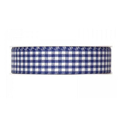 Geschenkband Karo blau