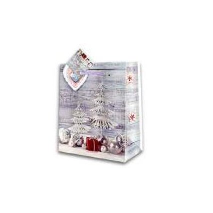 Geschenktasche Silver Christmas gro