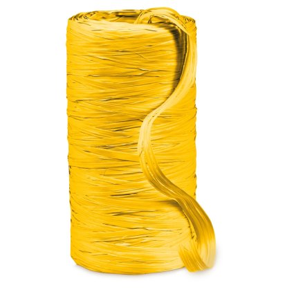 Geschenkband Raffia gelb, 200 m