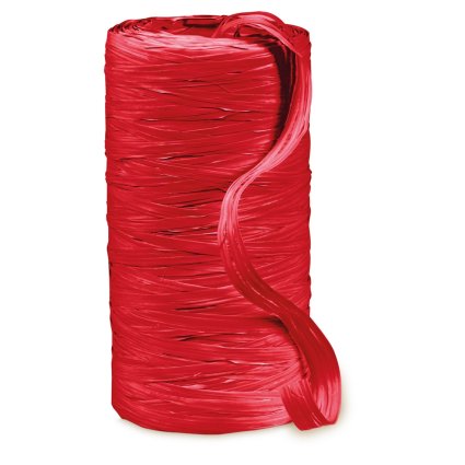 Geschenkbast Synthetik-Raffia rot, 200 m