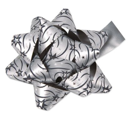 Fertigschleife Stern silber