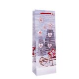 Geschenktasche "Silver Christmas" für eine Flasche Wein/Sekt/Glühwein