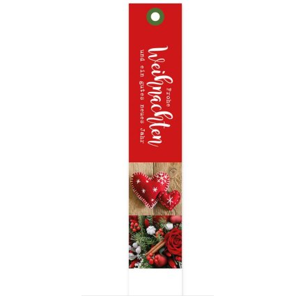 Geschenkanhänger Weihnachten rot (1VE = 12 Stück)