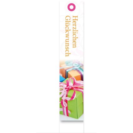 Geschenkanhänger Herzlichen Glückwunsch (12 Stück)