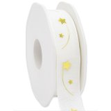 Geschenkband "Sternenschweif creme/gold", 22 mm...