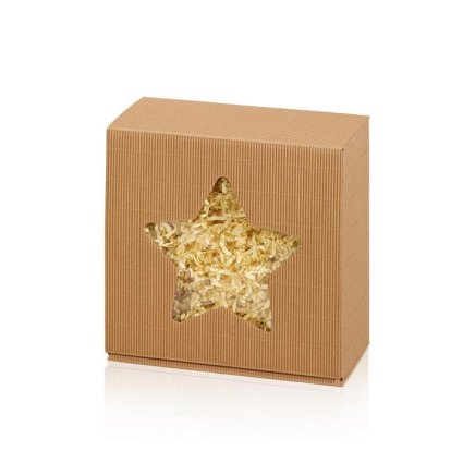 Geschenkbox Stern natur