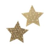 Glitzerstern zum Aufkleben Lurex gold, sortiert