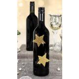 Glitzerstern zum Aufkleben Lurex gold, sortiert