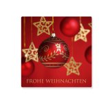 Klebeetiketten "Frohe Weihnachten" rot