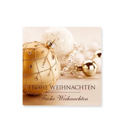 Klebeetiketten Frohe Weihnachten gold (10 Stück)