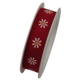 Geschenkband "Frühling" rot 15 mm x 2,5 m