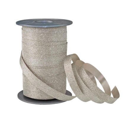 Ringelband Glitter champagner, 10 mm x 100 m
