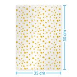 Klarsichtbeutel "Sterne gold" mini (50 x 35 cm)