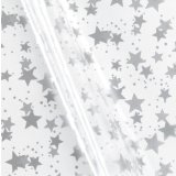Klarsichtbeutel "Sterne silber" mini (50 x 35 cm)