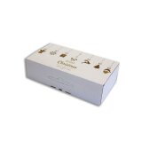 Golden Christmas-Kombi, 2er Präsentkarton mit Einlage für zwei Flaschen Wein/Sekt mit Tragegriff