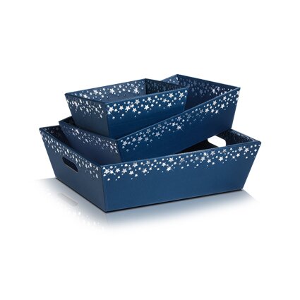 Prsentkorb Sternenregen blau klein
