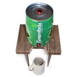 5l Bierfaß mit Bierhocker aus Wellpappe in rustikaler Holzoptik