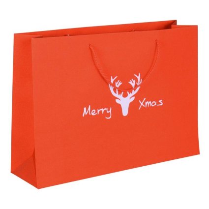 Geschenktasche "Merry Xmas Glamour" rot