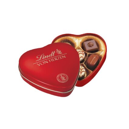 Sekt und Schokolade -  Rotkppchen-Sekt halbtrocken, Lindorkugeln Milch und Pralinenherz von Lindt