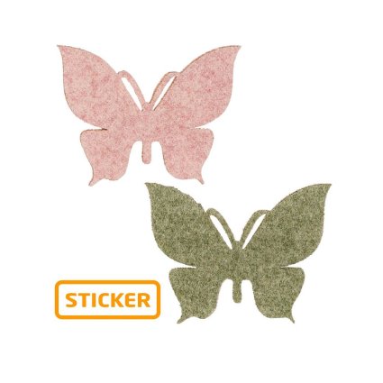 Sticker Schmetterling Wollart sortiert