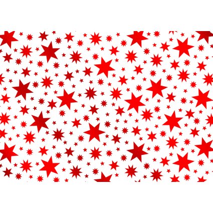 Geschenkpapier "Beautyful Stars rot " 70 cm x 1,5 m