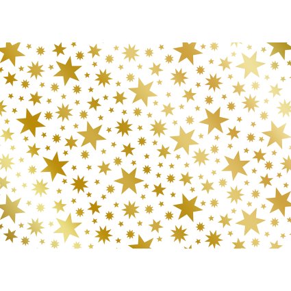 Geschenkpapier Beautyful Stars gold  70 cm x 1,5 m