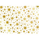 Geschenkpapier Beautyful Stars gold  70 cm x 1,5 m