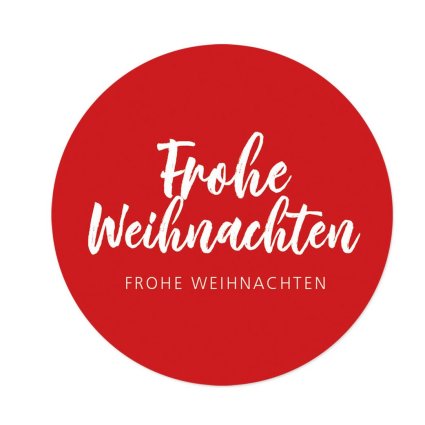 Klebeetikett "Frohe Weihnachten rot"