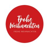 Klebeetikett "Frohe Weihnachten rot"