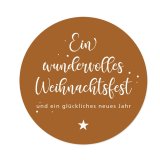 Klebeetikett "Wundervolle Weihnachten"