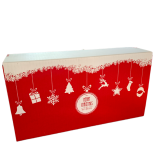 Red Christmas-Kombi mit Einlage für zwei Flaschen Wein/Sekt ohne Tragegriff