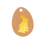 Papieranhänger "Hase" gold