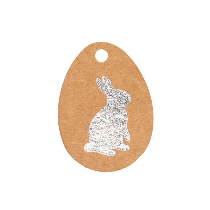 Papieranhänger "Hase" silber