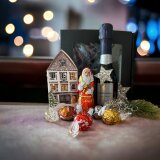 Geschenkset Weihnachten "kleines Weihnachtshaus" mit Geldermannsekt 0,2l und Lindt