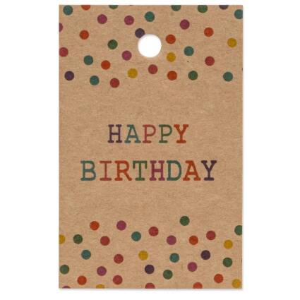 Papieranhänger "Happy Birthday"