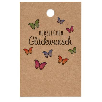 Papieranhänger "Herzlichen Glückwunsch"