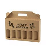 Tragekarton "Statt Socken", 6 er für Bier...