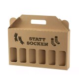 Tragekarton "Statt Socken", 6 er für Bier...