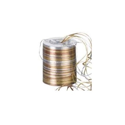 Geschenkband Raffia bronze/gold/weiß, 50 m