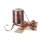 Geschenkband Raffia bordeaux, gold, rot, 50 m