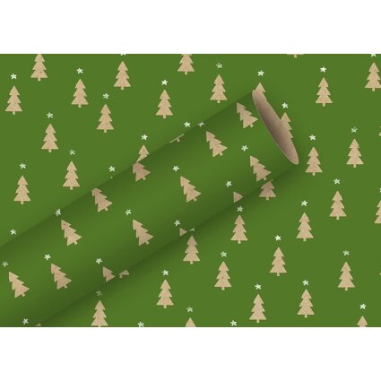 Geschenkpapier "Tiny Trees grün" 70 cm x 2 m