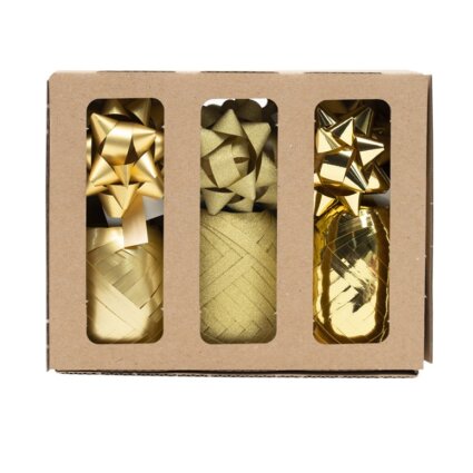 Geschenkbandset gold, 9-teilig