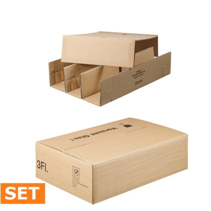 Flaschenversandverpackung, 3 er Set