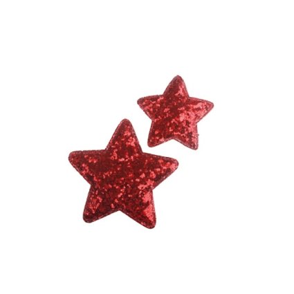 Stern Glamour rot (1 VE = 15 Stück)